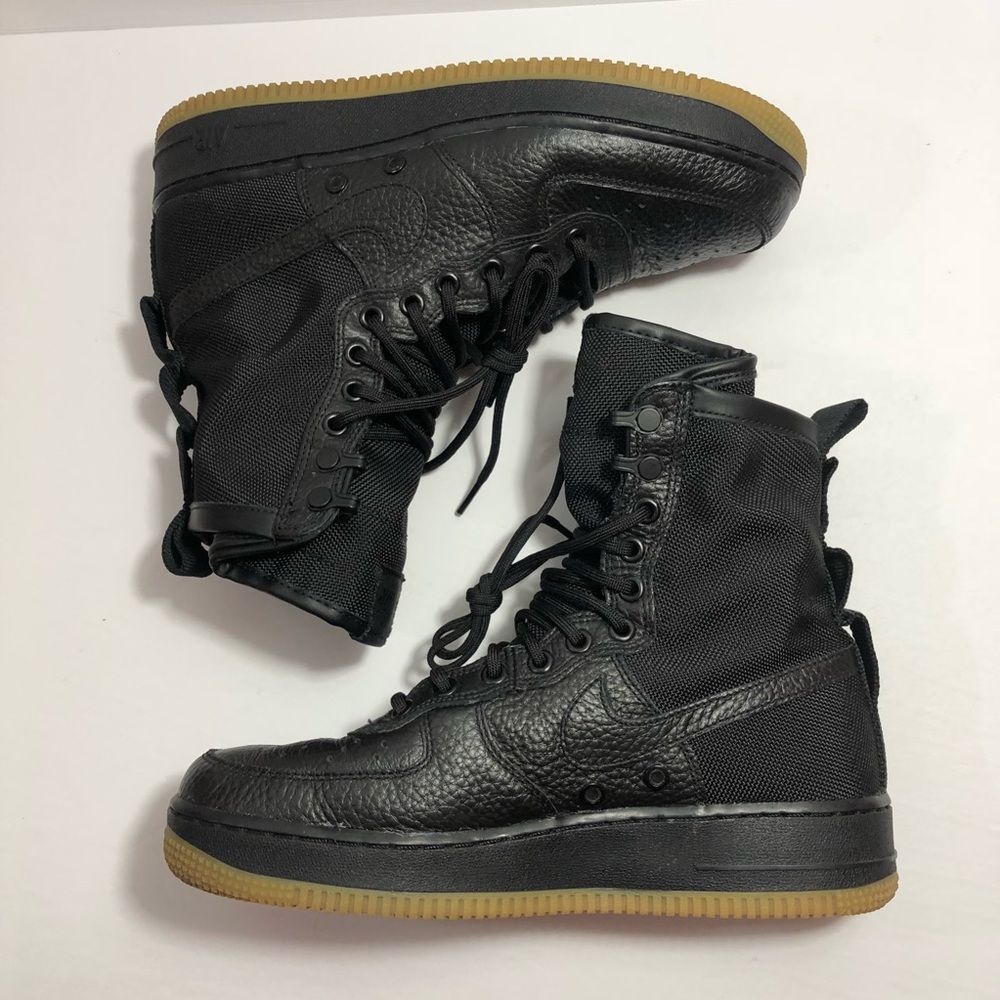 Nike SF AF1 # 864024 001 Black & Gum Bottom High - Picture 3 of 8